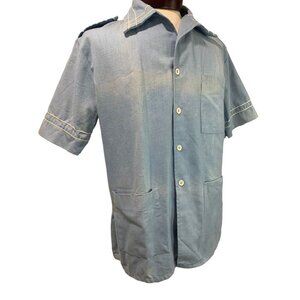 Medium Jantzen Men's Vintage 1970s Nautical Retro Button Up Shirt USA